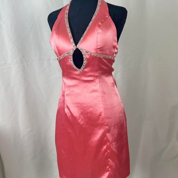 Y2K cache vintage homecoming formal mini dress pink size xs - Picture 1 of 7